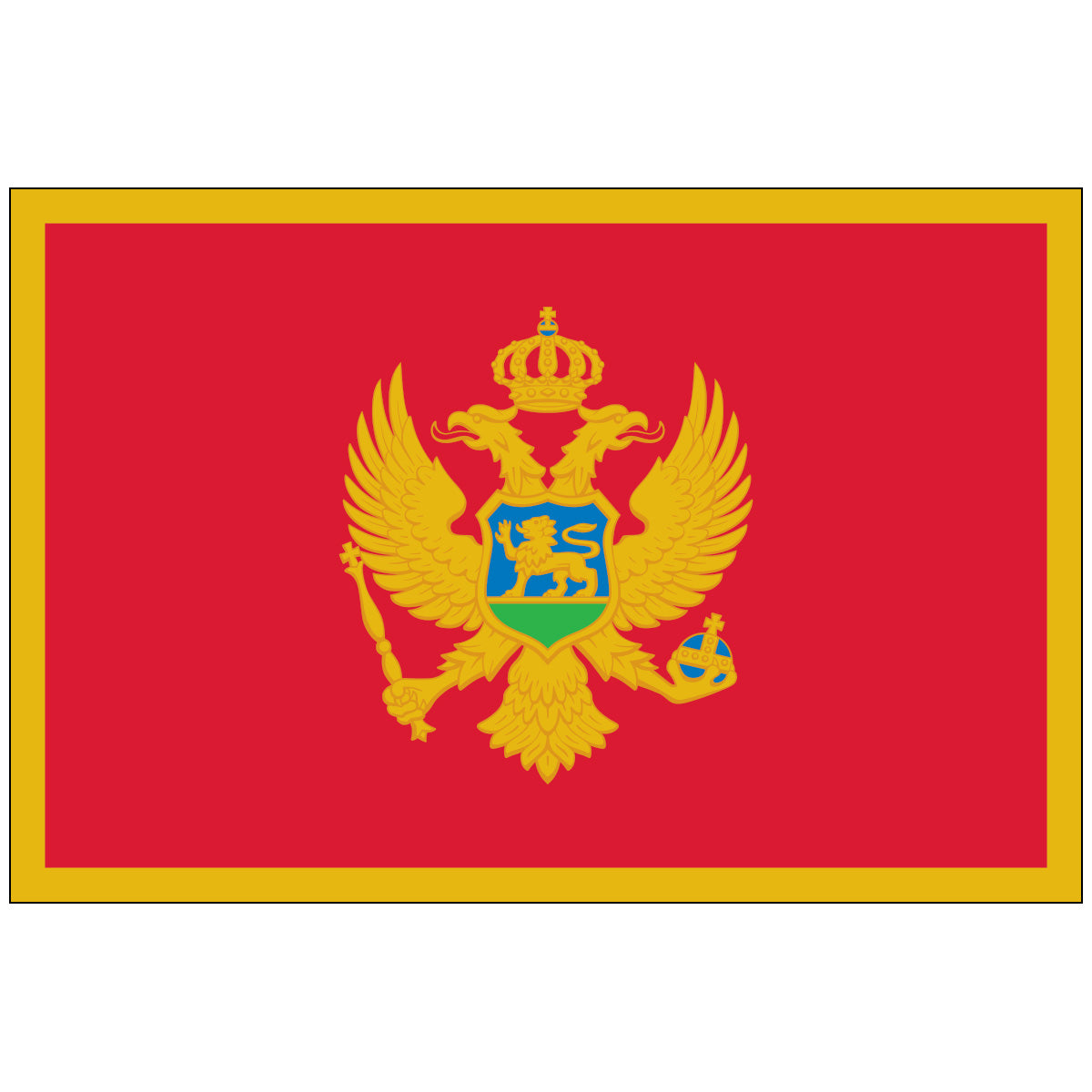 Montenegro-Flag-National-Flags-International-Flags-Country Flags-Flagsource Southeast-Woodstock-GA