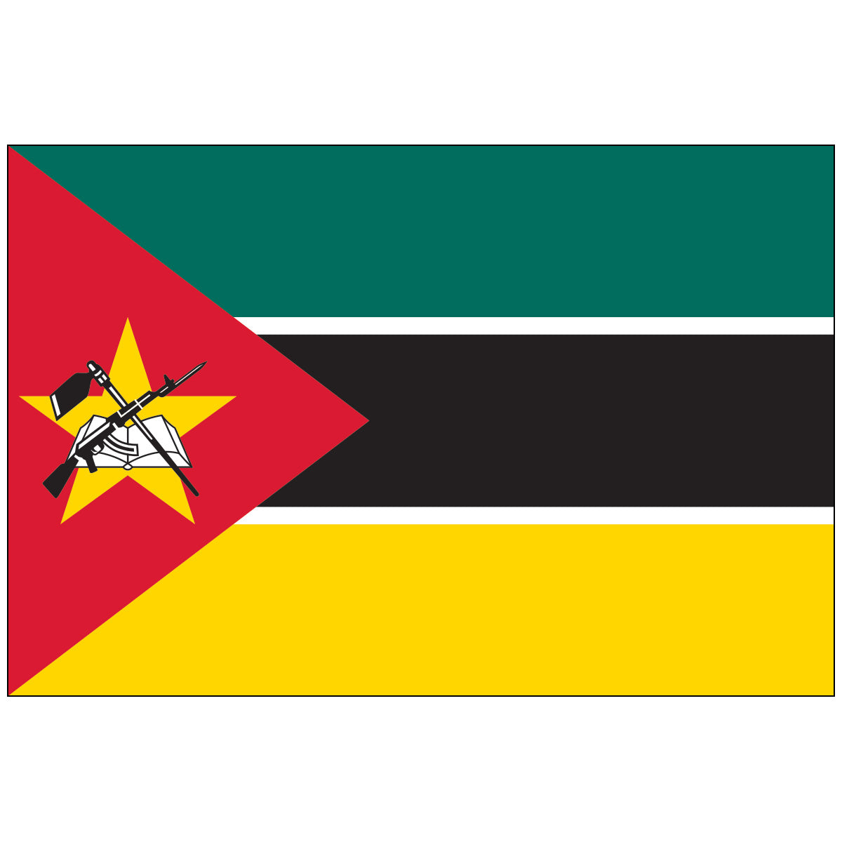 Mozambique-Flag-National-Flags-International-Flags-Country Flags-Flagsource Southeast-Woodstock-GA