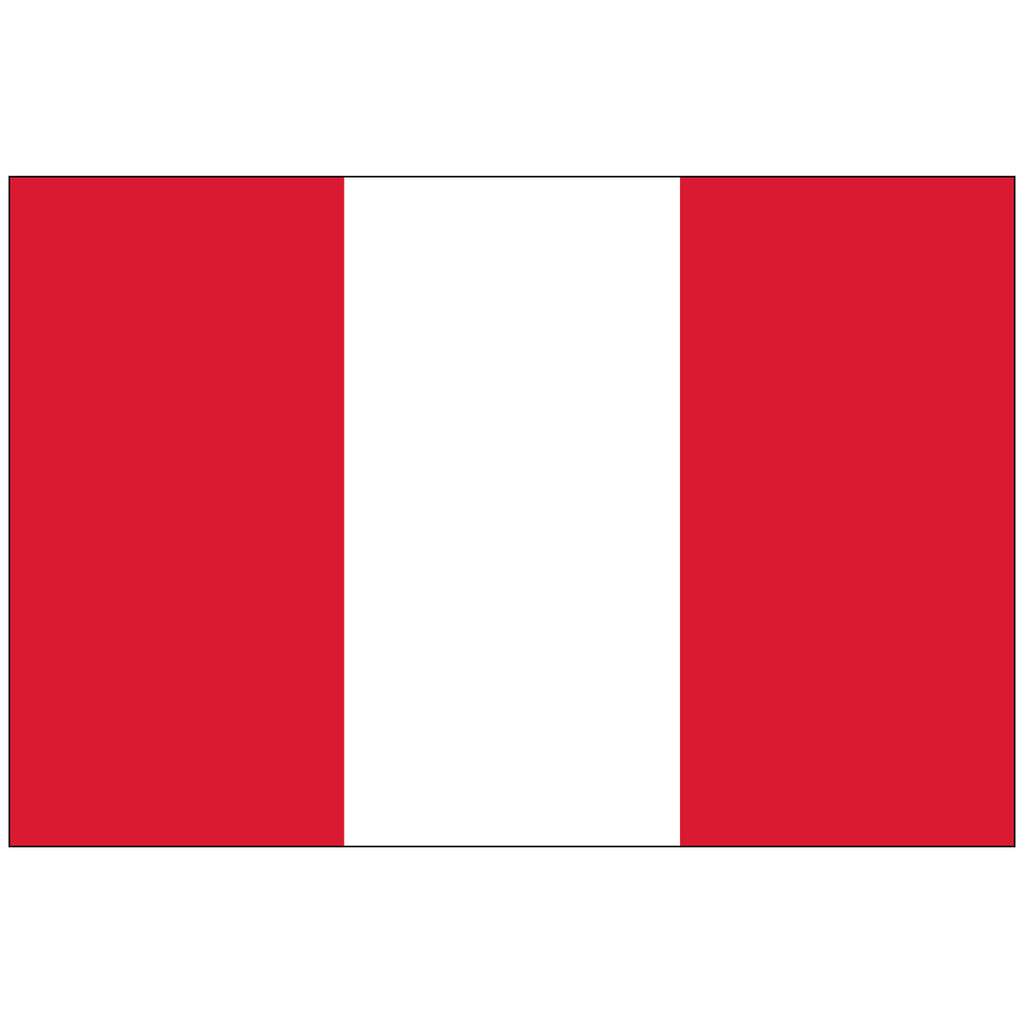 Peru Flag 2'x3' to 5'x8' Nylon
