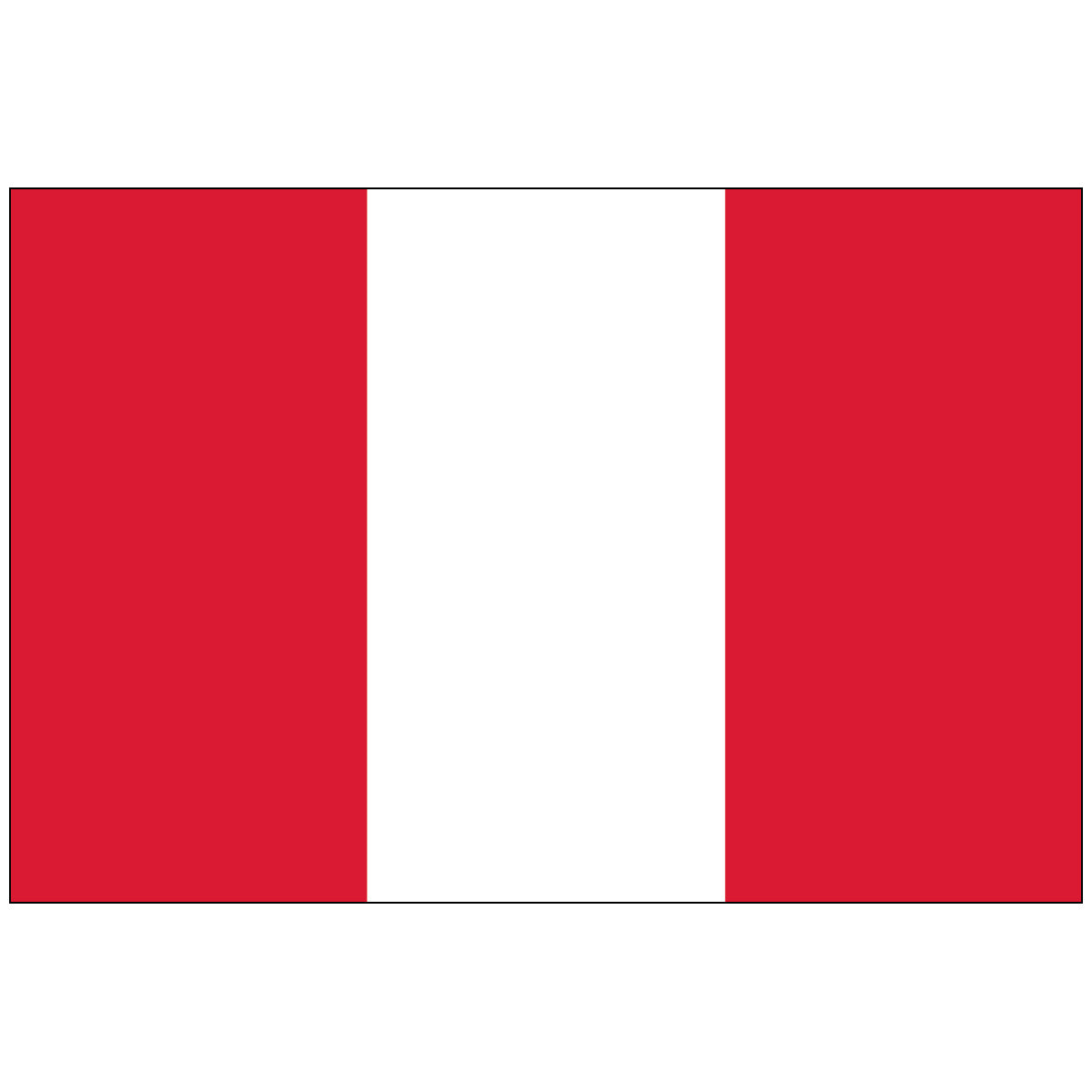 Peru Flag 2'x3' to 5'x8' Nylon