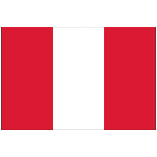 Peru Flag 2'x3' to 5'x8' Nylon