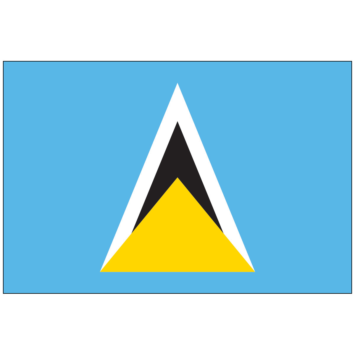 Saint-Lucia-Flag-National-Flags-International-Flags-Country Flags-Flagsource Southeast-Woodstock-GA