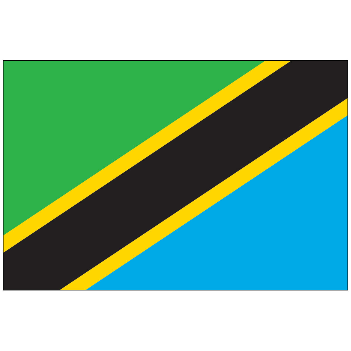 Tanzania-Flag-National-Flags-International-Flags-Country Flags-Flagsource Southeast-Woodstock-GA