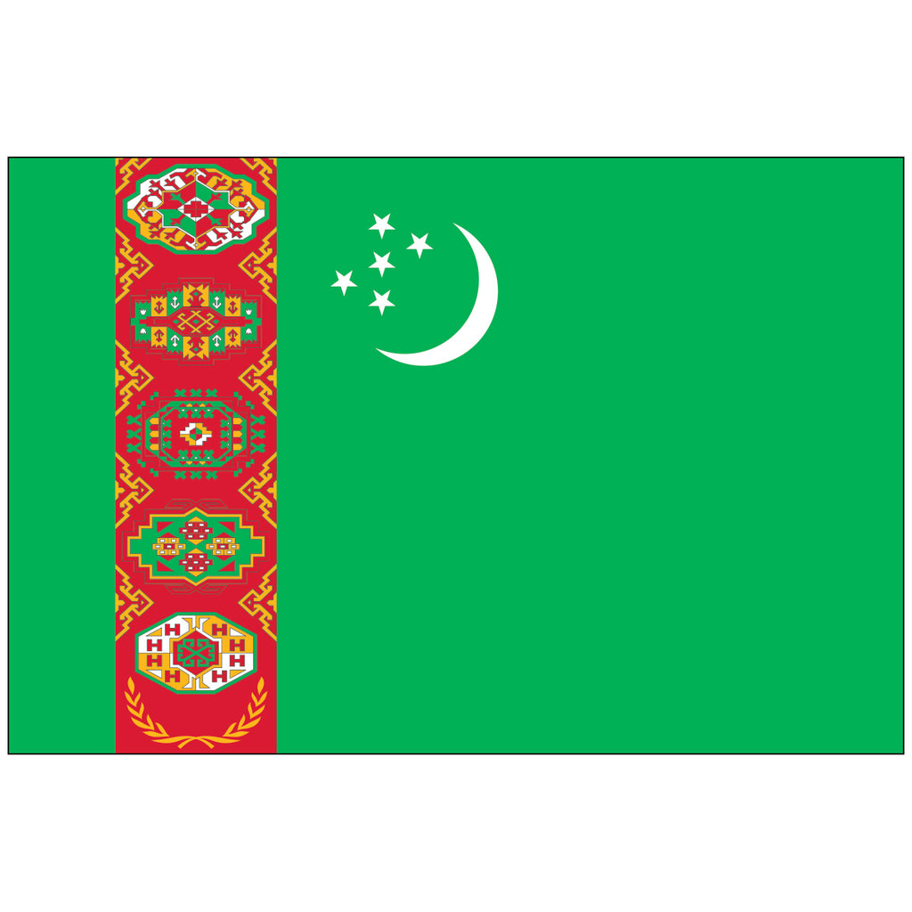Turkmenistan-Flag-National-Flags-International-Flags-Country Flags-Flagsource Southeast-Woodstock-GA