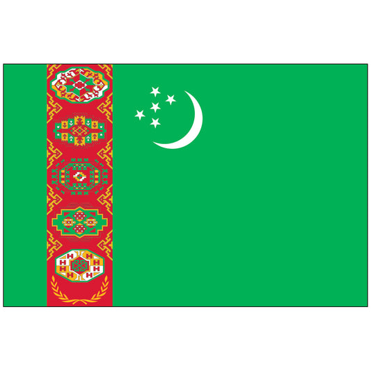 Turkmenistan-Flag-National-Flags-International-Flags-Country Flags-Flagsource Southeast-Woodstock-GA