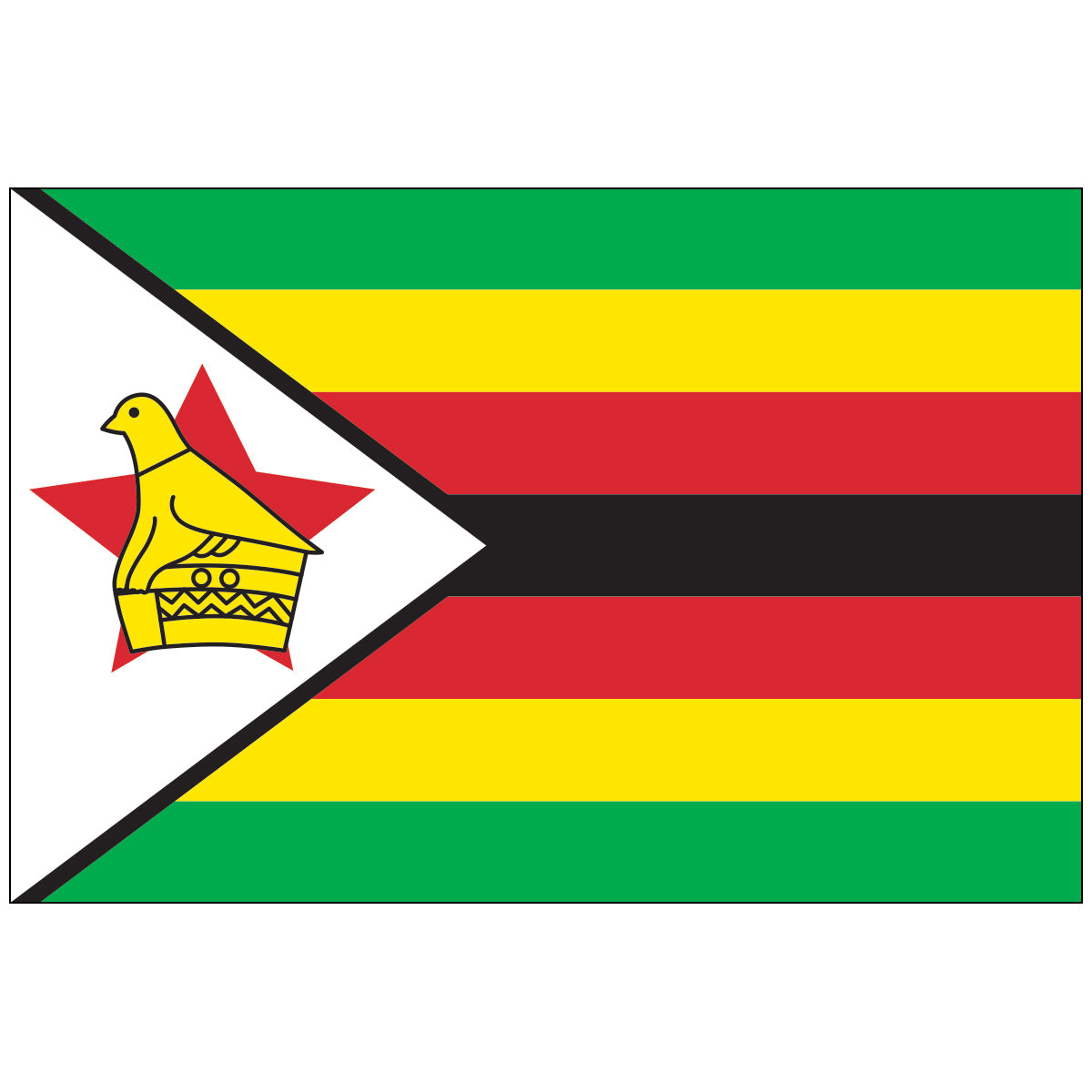 Zimbabwe-Flag-National-Flags-International-Flags-Country Flags-Flagsource Southeast-Woodstock-GA