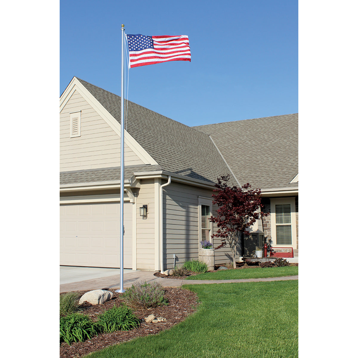 Stationary Flagpole Truck with Pulley - Easy Flag Management