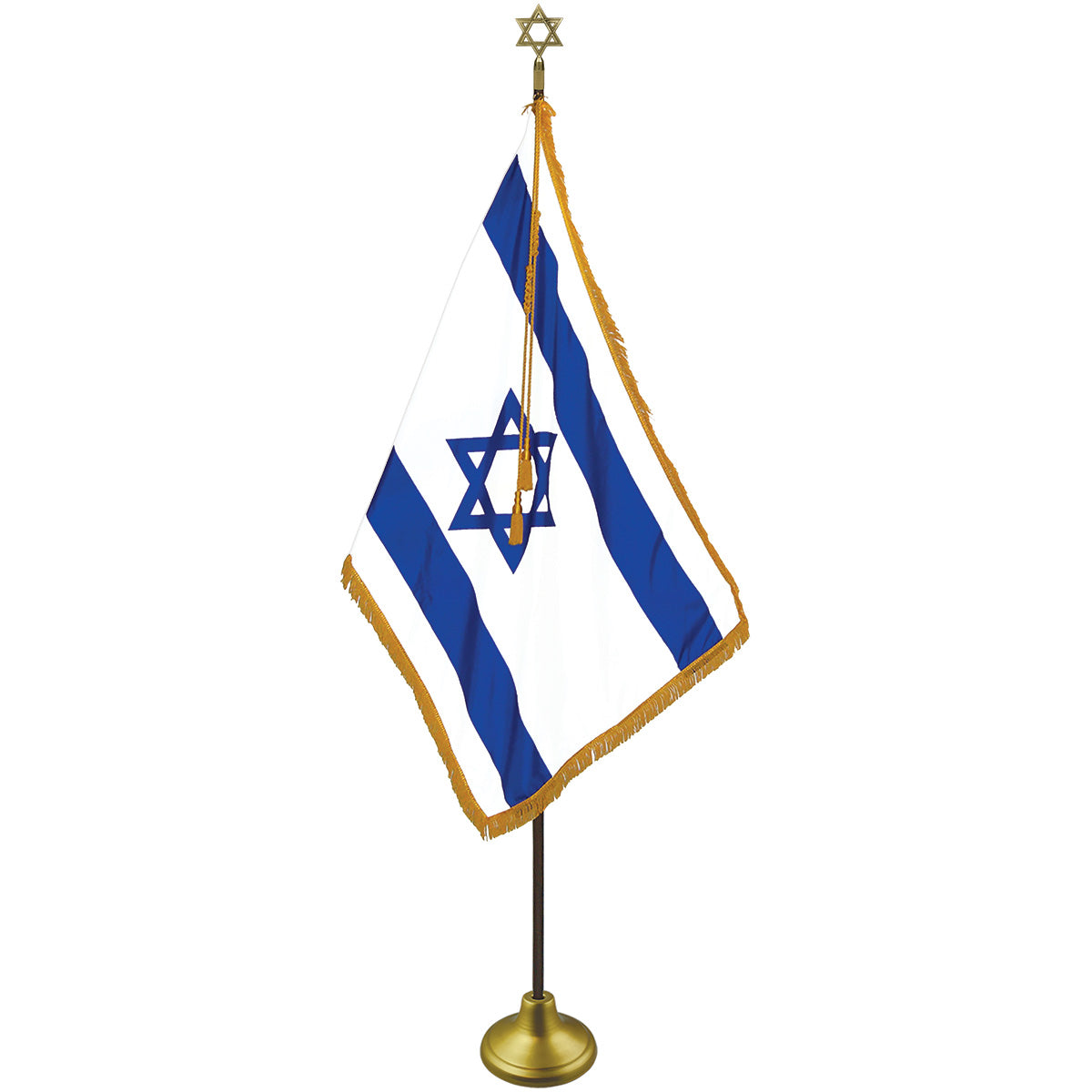 Israel-flag-set-Jewish-Israel-Zion-flagpole-set-nylon-3x5-4x6-Flagsource-Southeast-Woodstock-Ga
