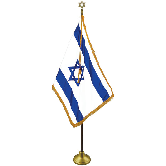 Israel-flag-set-Jewish-Israel-Zion-flagpole-set-nylon-3x5-4x6-Flagsource-Southeast-Woodstock-Ga