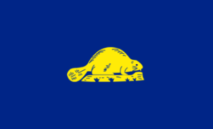 Oregon State Flag-Blue with gold beaver