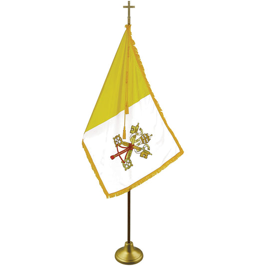 Papal-Flag-Set-Vatican-City-Flag-Set-Nylon-Gold-Fringe-Flagsource-Southeast-Woodstock-Ga